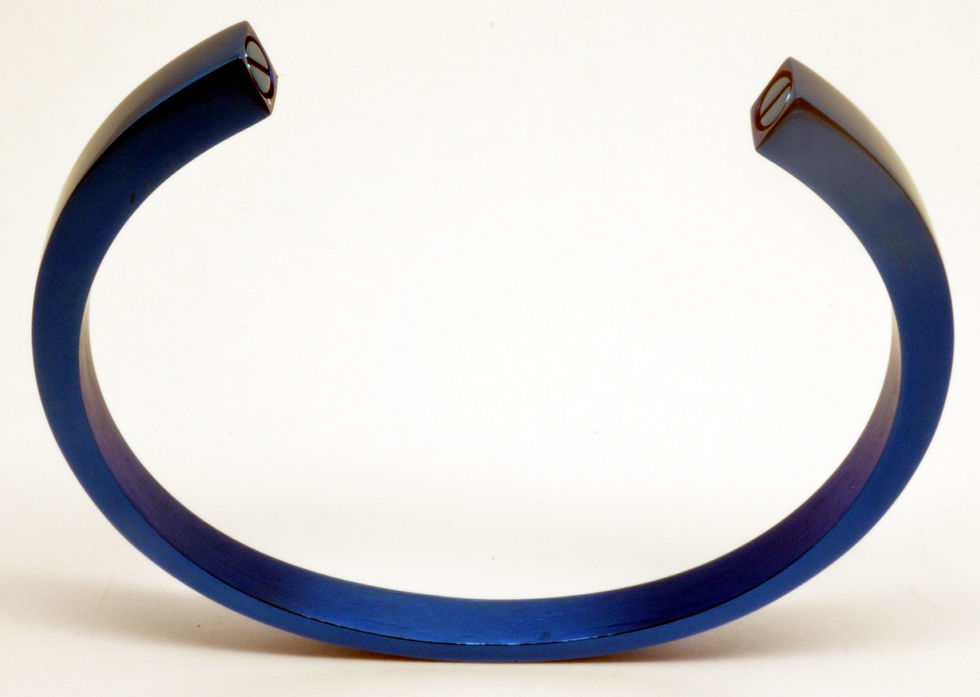 Thumbnail: Blue Twin Cuff Cremation Urn Ashes Bracelet