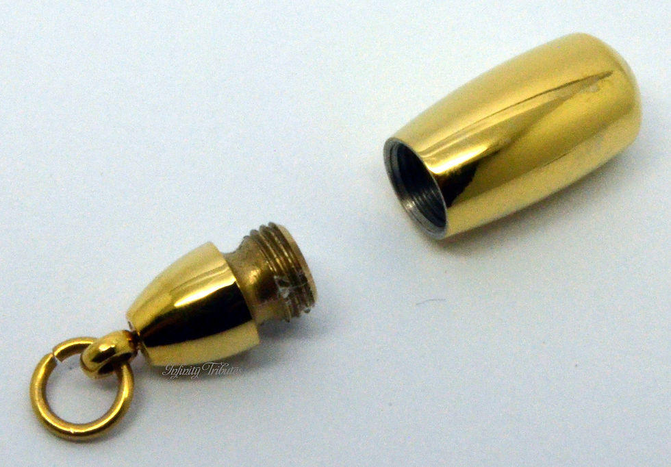 Thumbnail: 24k Gold Plated Teardrop Cremation Urn Necklace