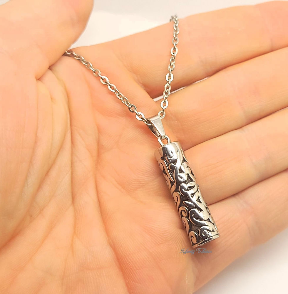 Thumbnail: Cylinder Cremation Urn Keepsake Necklace