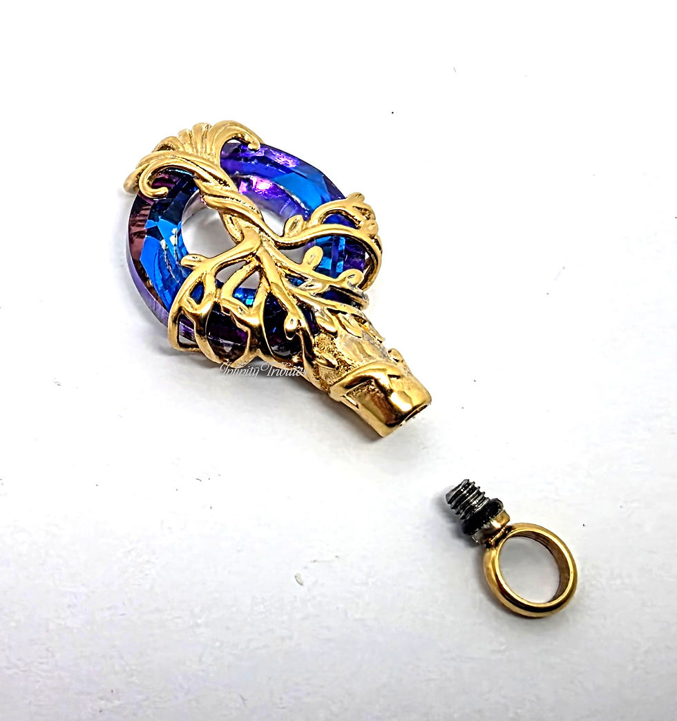 Thumbnail: 24k Gold Plated Tree of Life Cremation Urn Ashes Necklace
