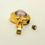 Thumbnail: 24k Gold Plated Purple Heart Cremation Urn Necklace