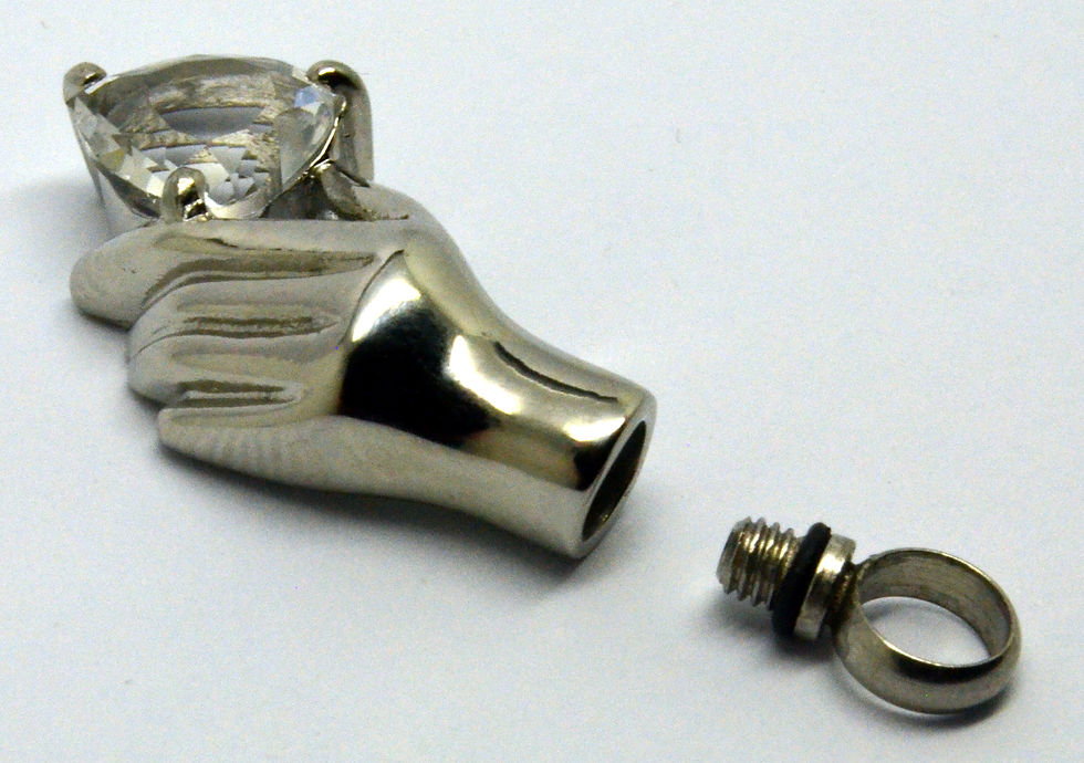 Thumbnail: Heart In Hand Cremation Urn Pendant Necklace