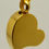 Thumbnail: 24k Gold Plated Curvy Heart Cremation Urn Necklace