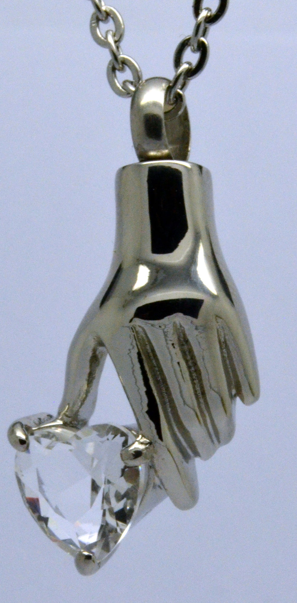 Thumbnail: Heart In Hand Cremation Urn Pendant Necklace