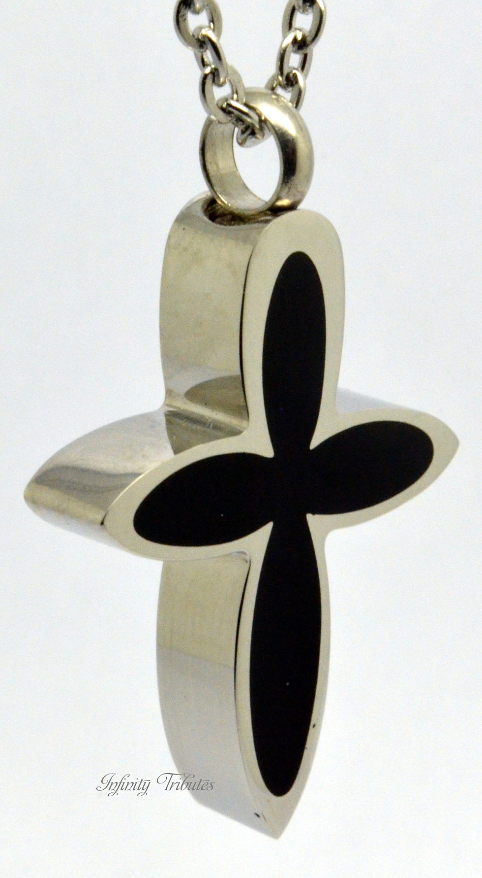Thumbnail: Curved Cross Cremation Urn Necklace