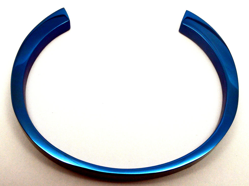 Thumbnail: Blue Twin Cuff Cremation Urn Ashes Bracelet