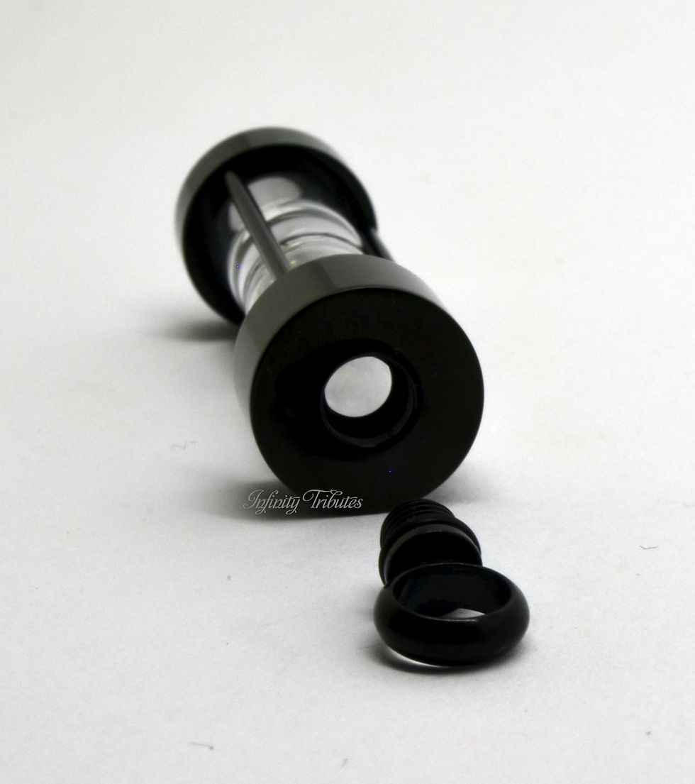 Thumbnail: Black Sands of Time Cremation Urn Necklace