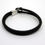 Thumbnail: Braided Black Leather Hook Clasp Cremation Urn Ashes Bracelet