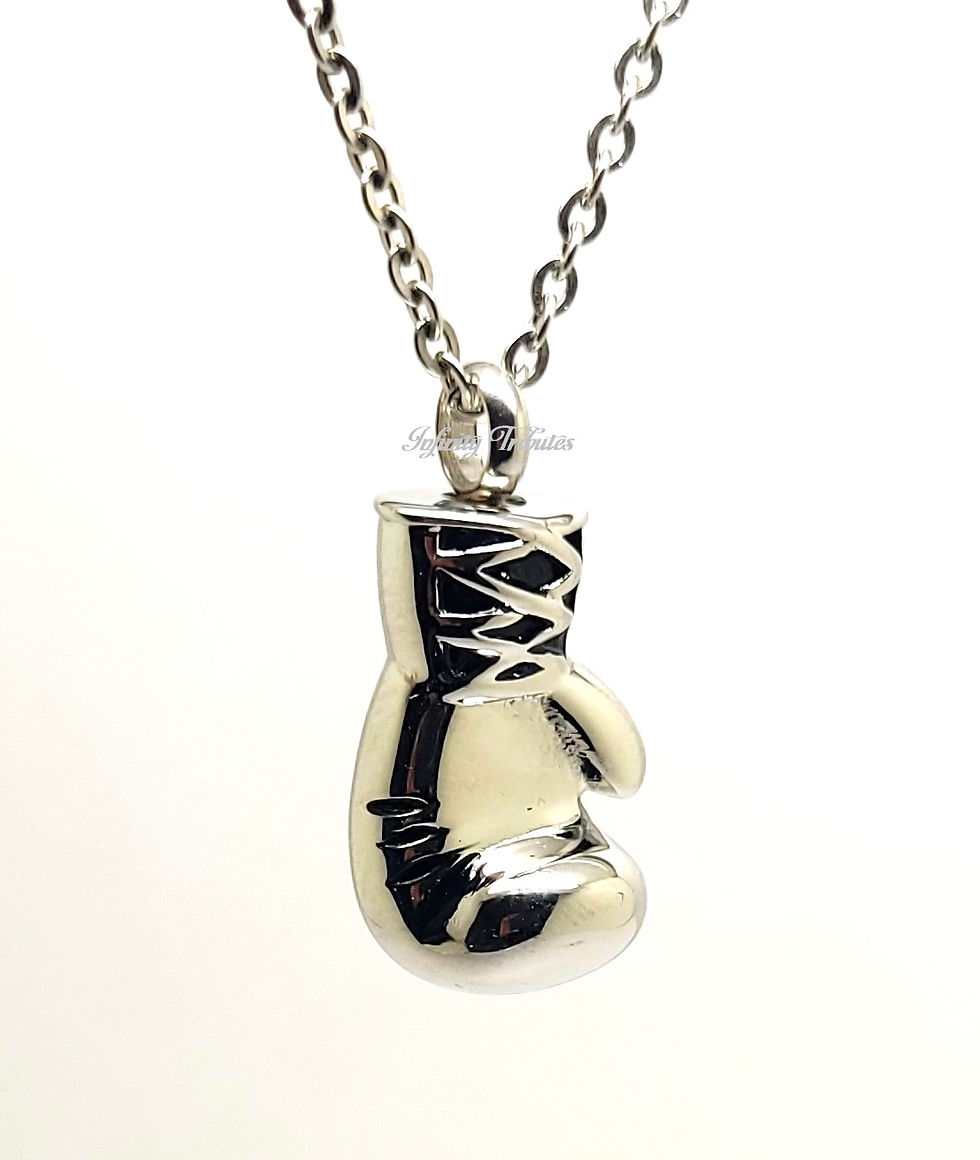Thumbnail: Boxing Glove Cremation Urn Keepsake Pendant Necklace