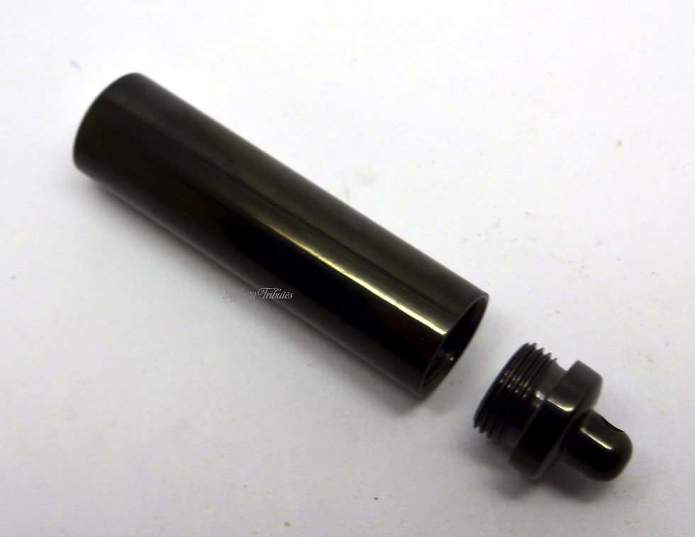 Thumbnail: Large Black Cylinder Cremation Urn Keepsake Necklace