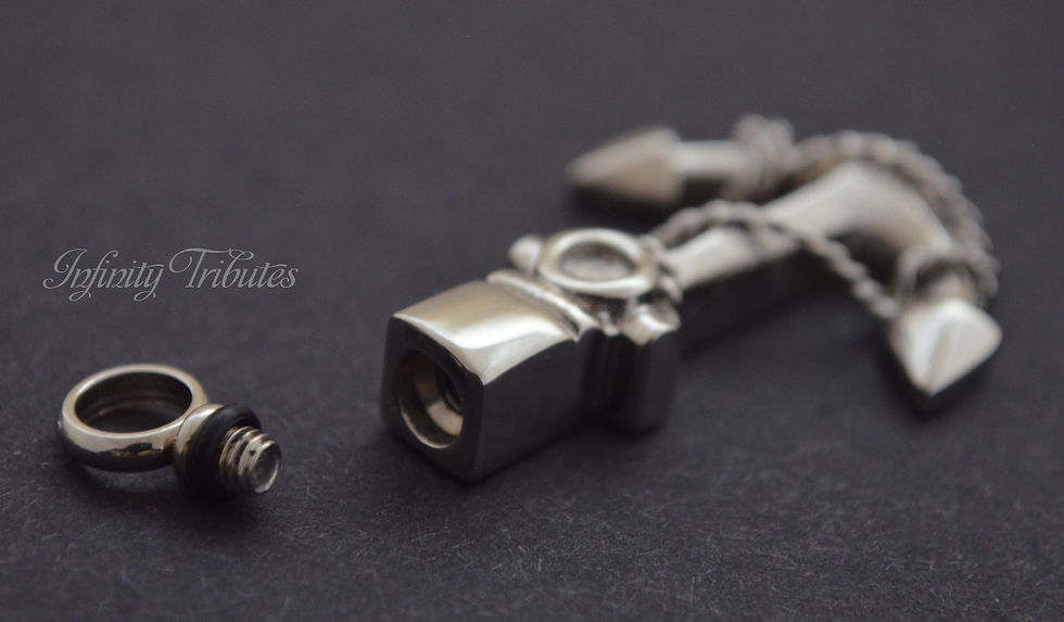 Thumbnail: Anchor Cremation Urn Keepsake Pendant Necklace