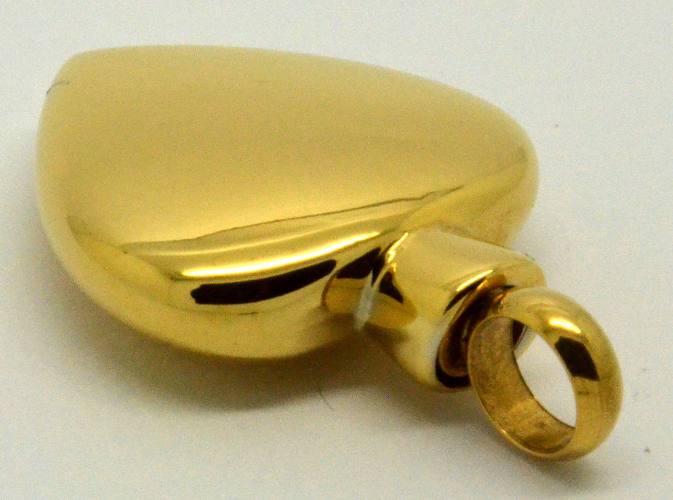 Thumbnail: 24k Gold Plated Heart Cremation Urn Necklace