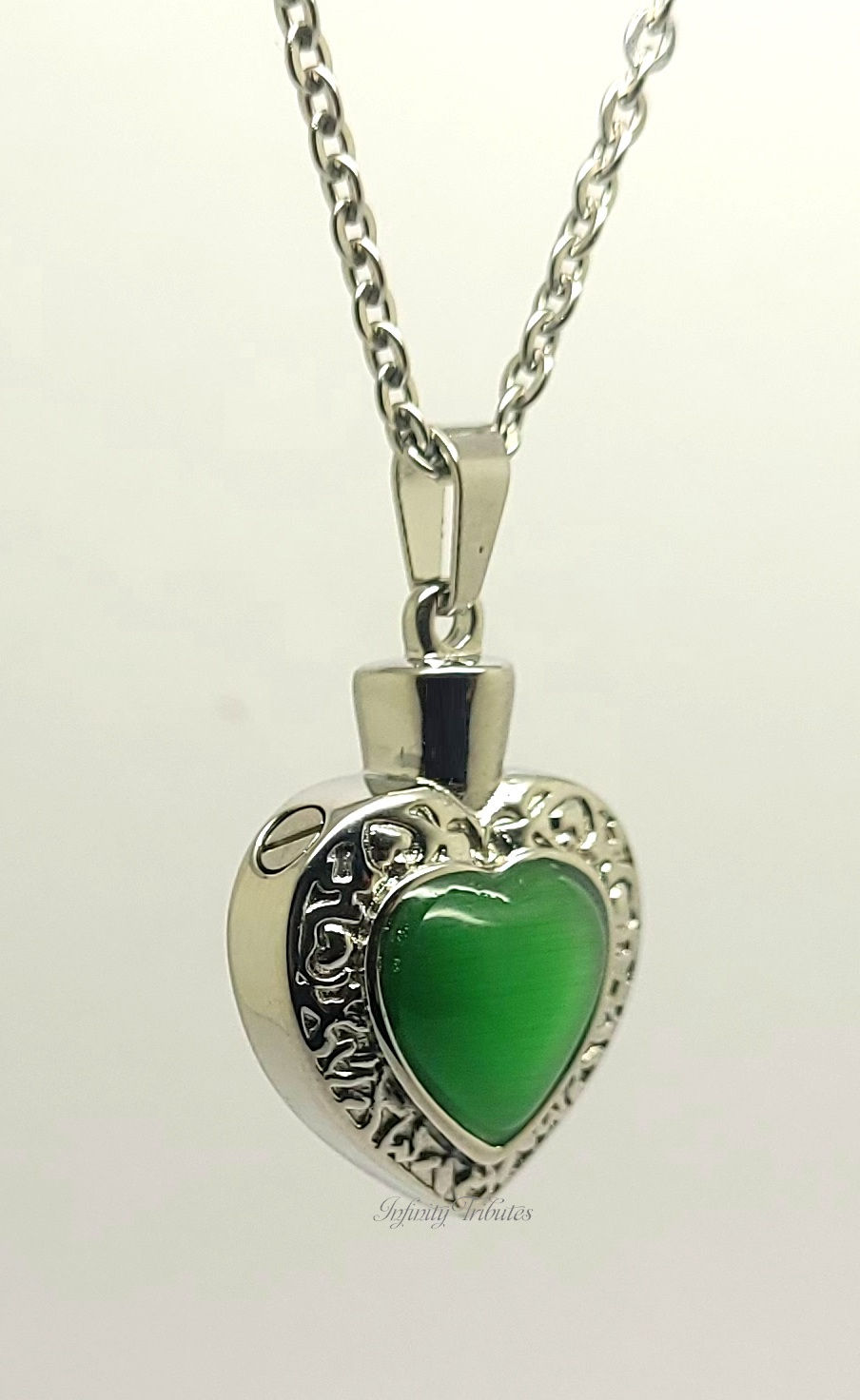 Thumbnail: Green Heart Cremation Urn Necklace
