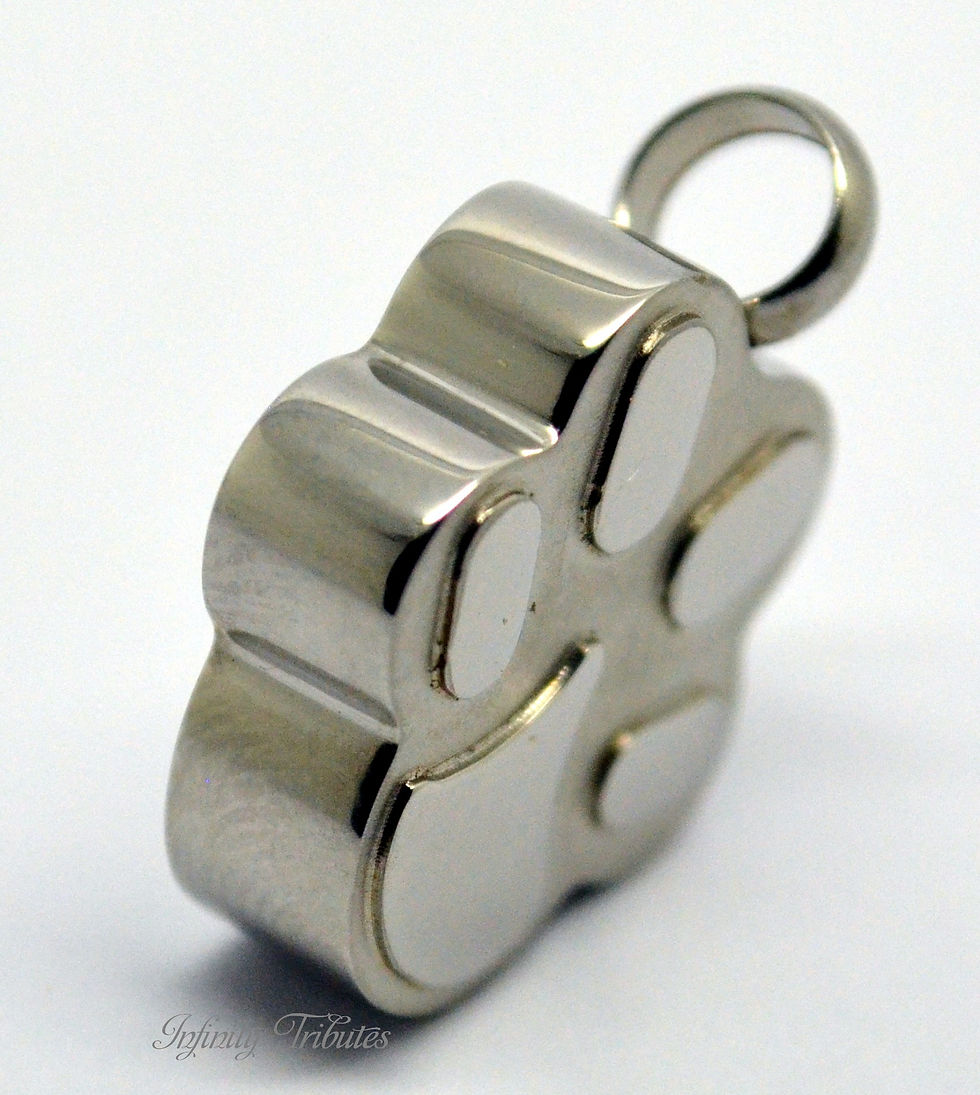Thumbnail: Chunky Papwprint Cremation Urn Keepsake Pendant Necklace