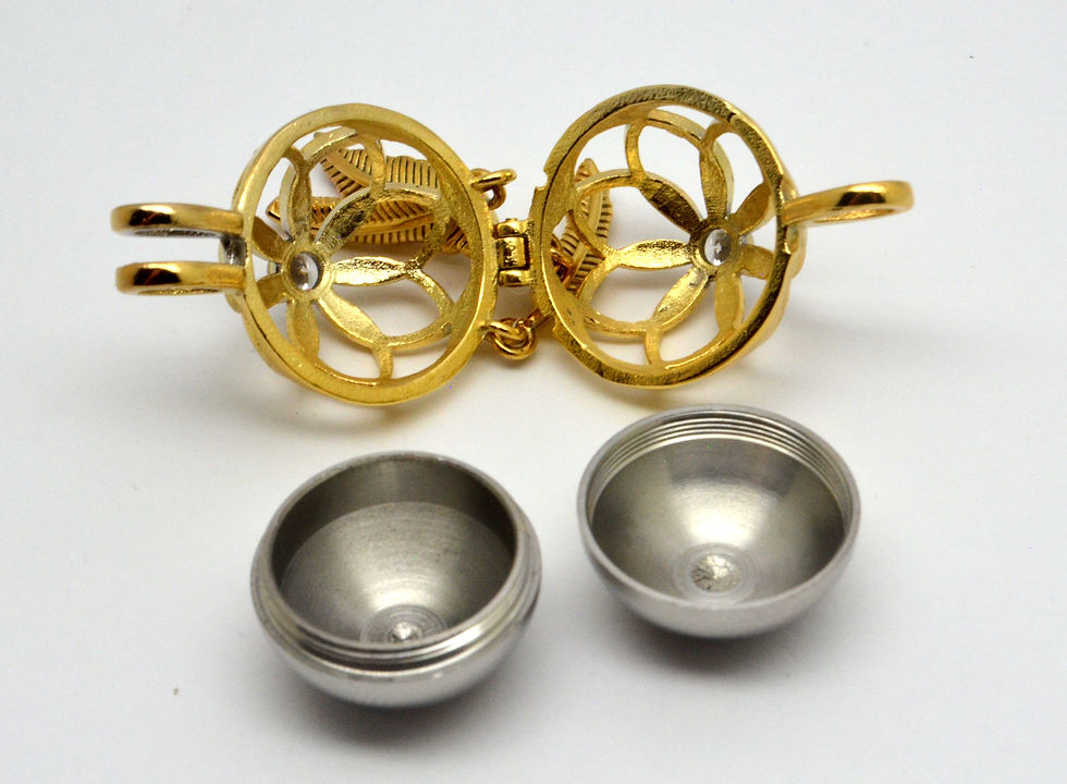 Thumbnail: 24k Gold Plated Dreamcatcher Cremation Urn Keepsake Necklace