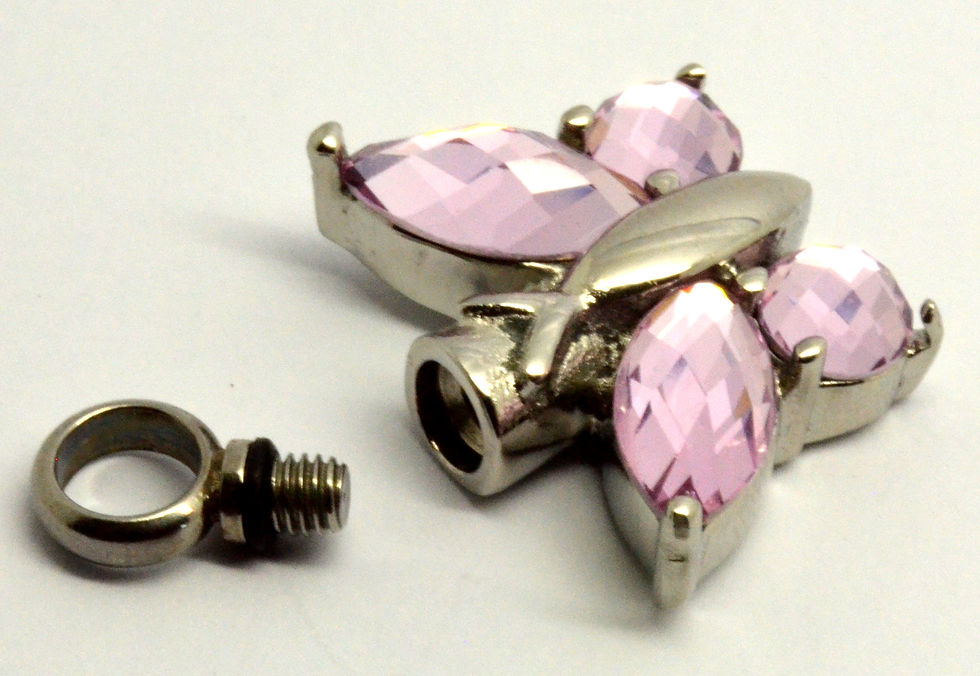 Thumbnail: Purple Butterfly Cremation Urn Necklace