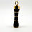 Thumbnail: 24k Gold Plated Black Curved Cylinder Cremation Urn Keepsake Pendant Necklace