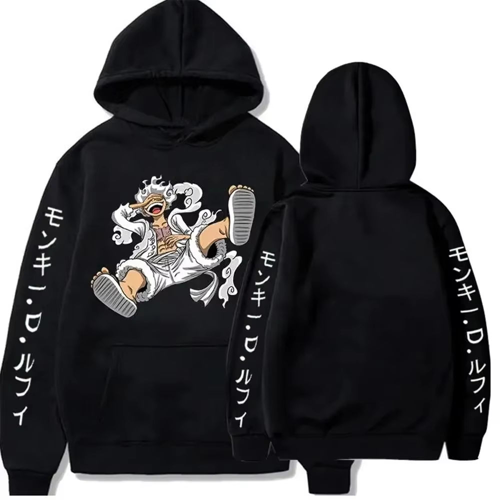 2026 New Year Hot Selling Men's Anime Hoodie ONE PIECE Gear Fifth Fear Luffy Sun