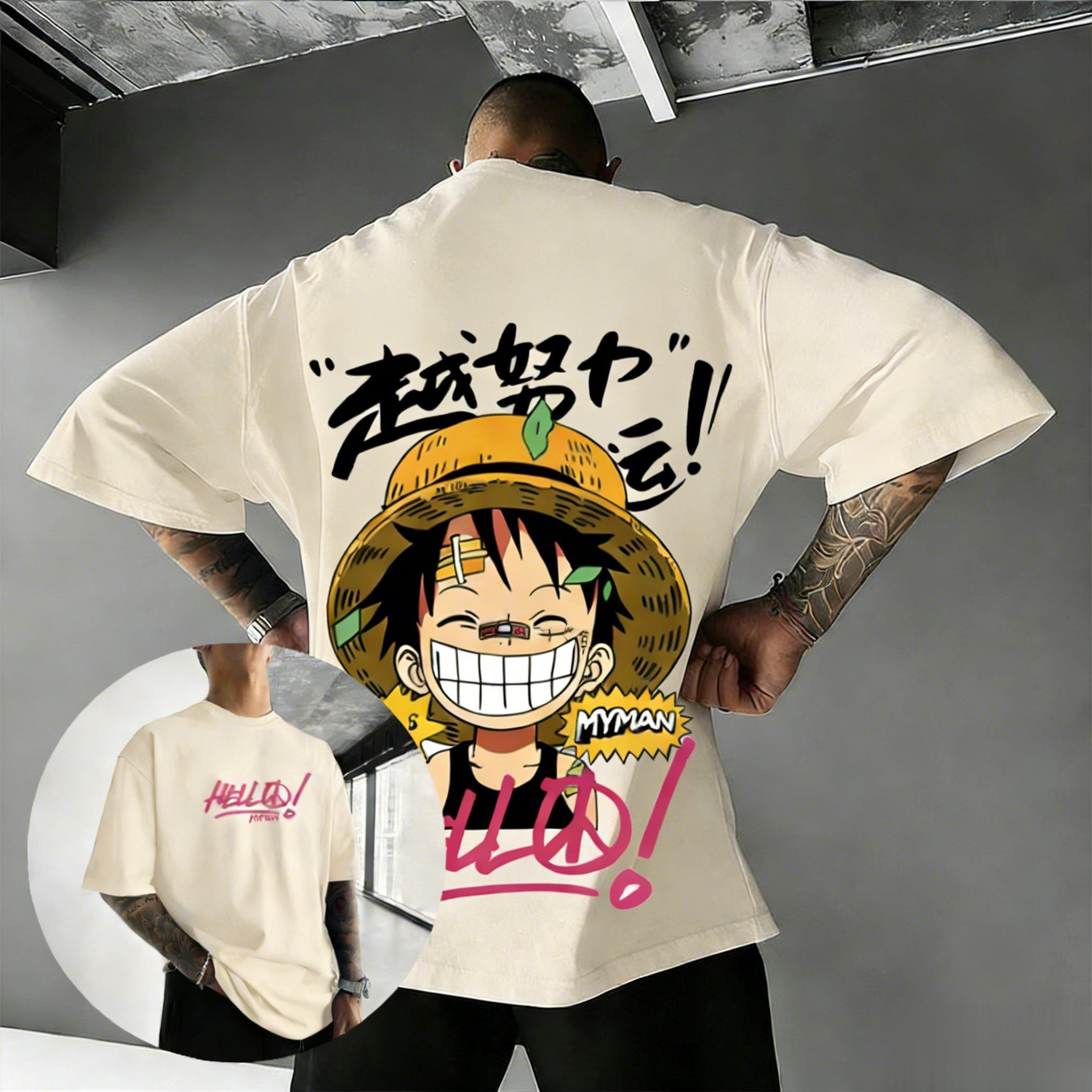 Summer New Arrival: One Piece Pattern T-shirt, unisex, anime print, casual short