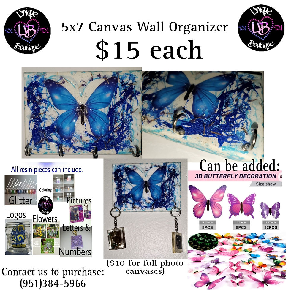 Miniatura: Custom 5in x 7in canvas wall organizer