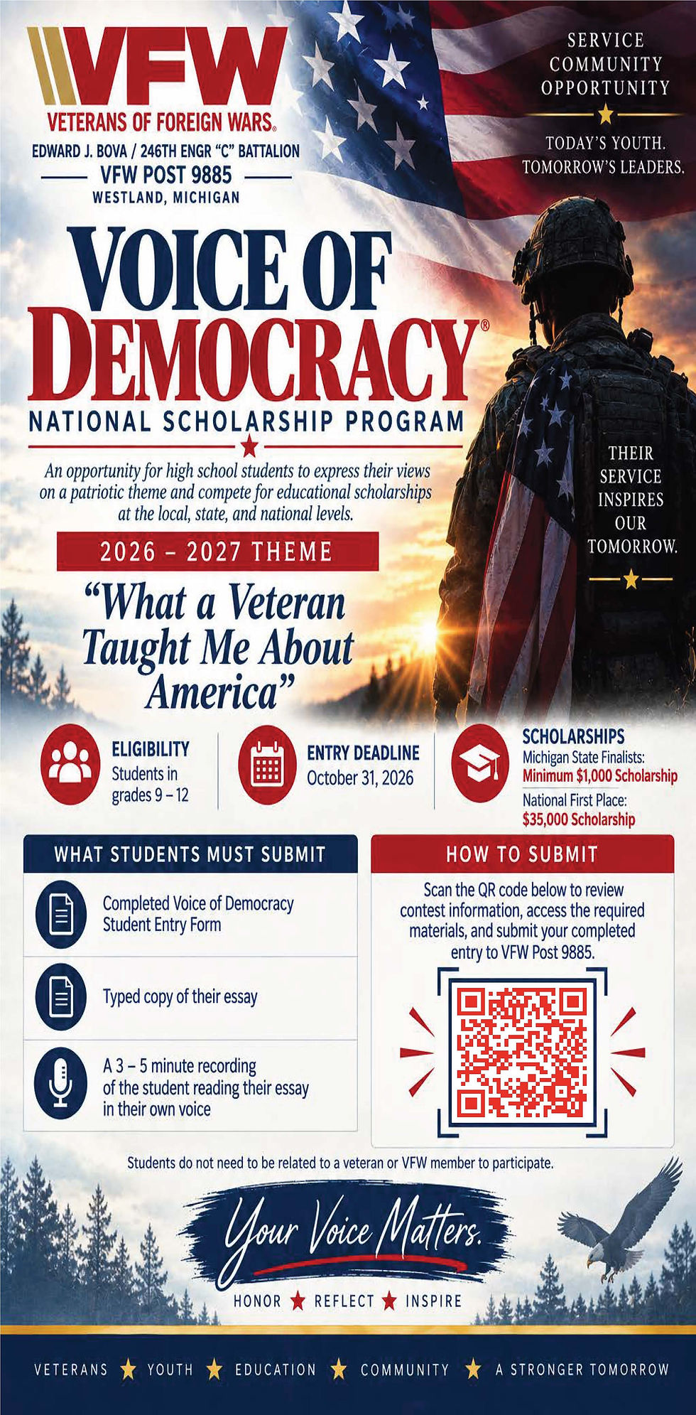 2026–2027 VFW Voice of Democracy Scholarship Competition