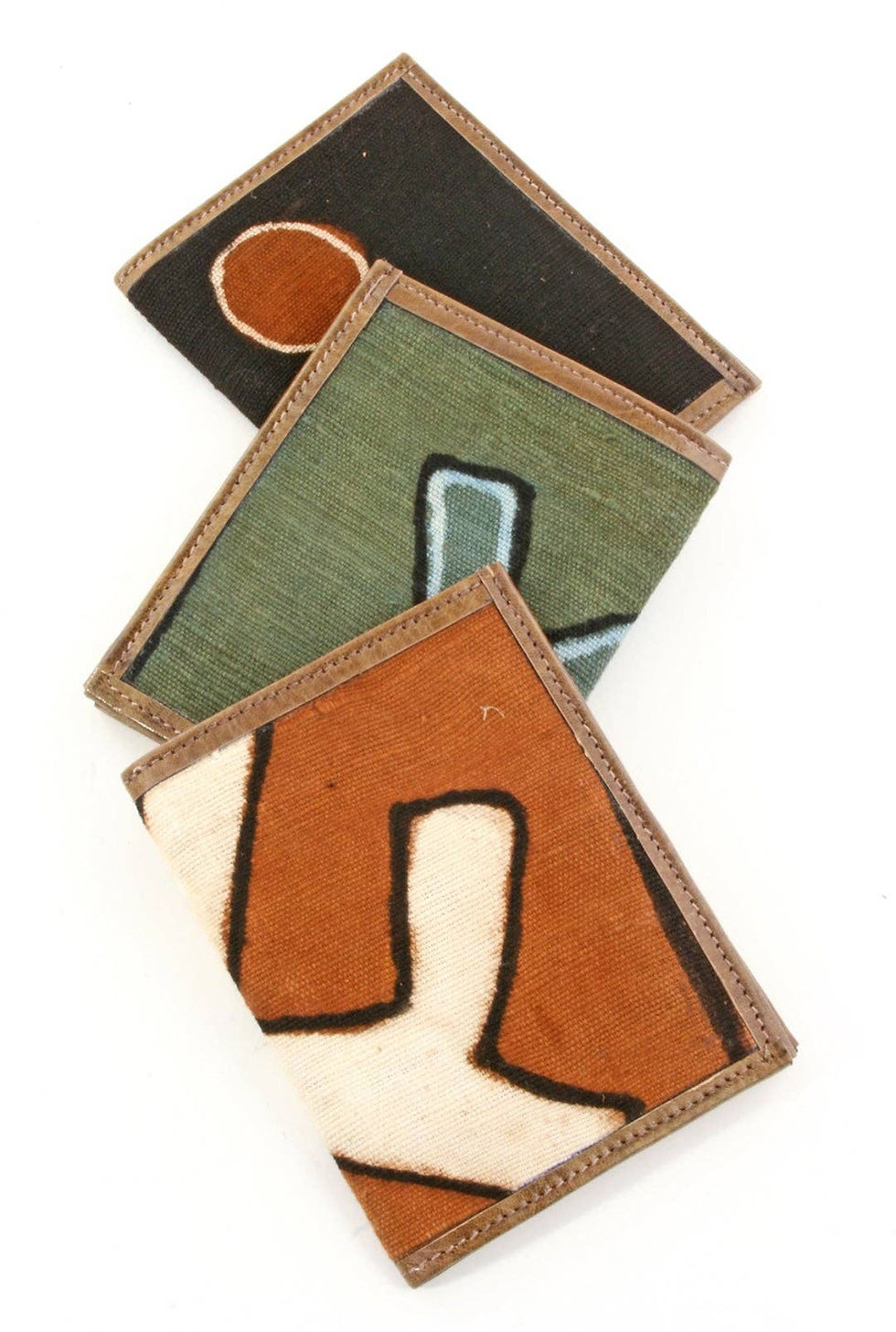 Miniatura: Leather African Mudcloth Billfold Wallet