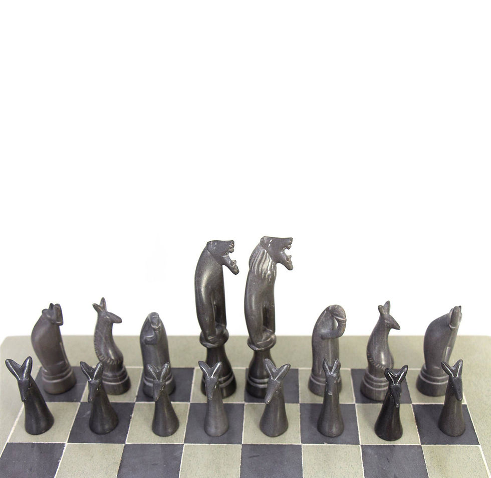 Miniatura: Hand Carved Soapstone Chess Set