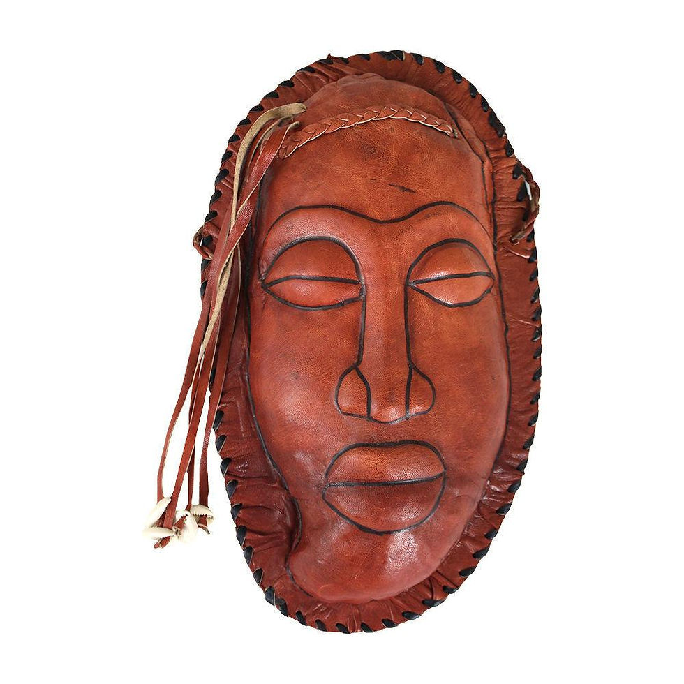 Miniatura: Gambian Leather Mask Bag (Purse/Crossbody)