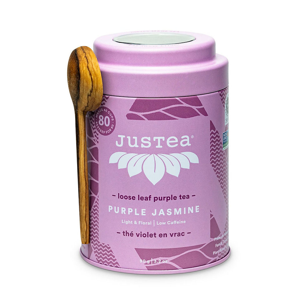 Thumbnail: JusTea® Loose Leaf Herbal Tea & Olive Wood Spoon (Organic & Fairtrade)
