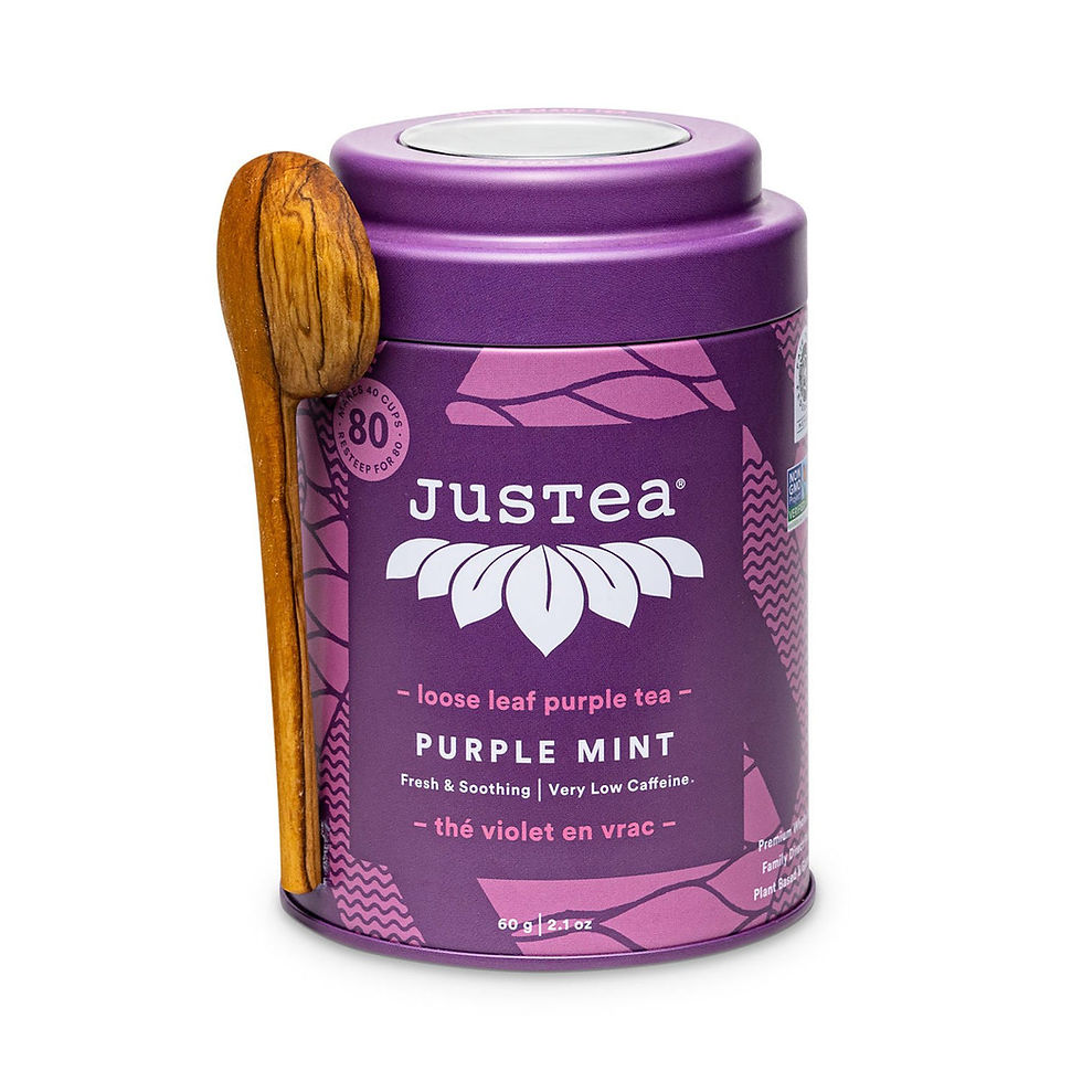 Thumbnail: JusTea® Loose Leaf Herbal Tea & Olive Wood Spoon (Organic & Fairtrade)