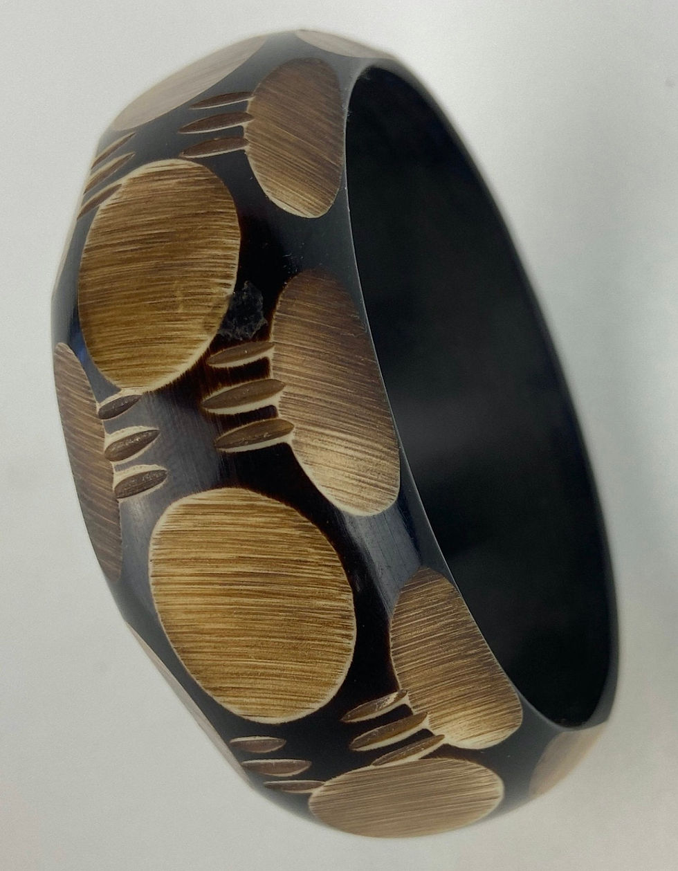 Thumbnail: African Bone Cow Horn Tribal Bangle