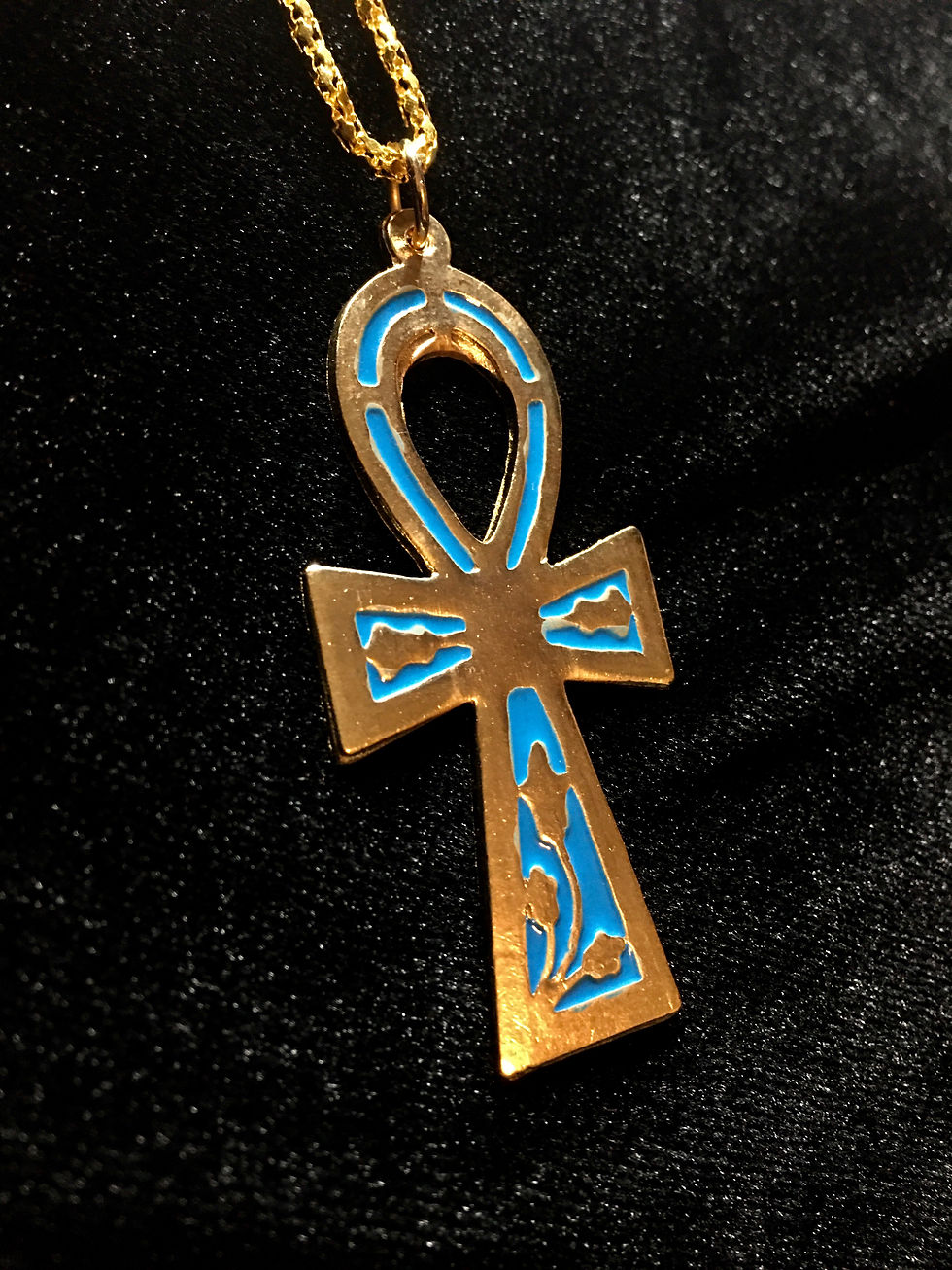 Miniature : Egyptian Brass Ankh Key of Life Necklace