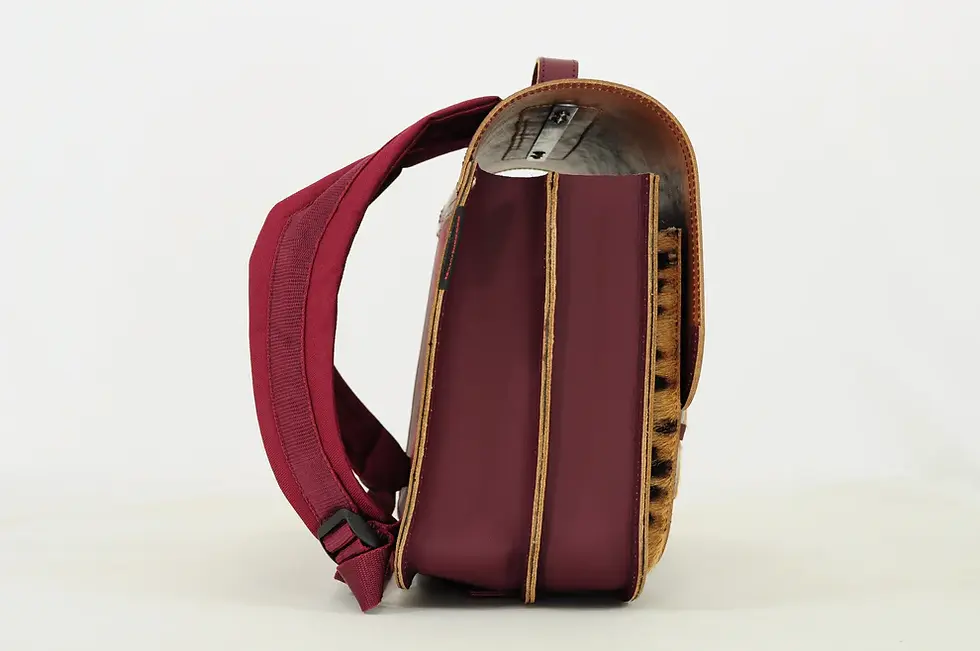 Thumbnail: OWN STUFF - Boekentas lagere school - Aubergine Leopard