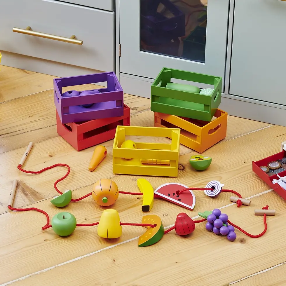 Thumbnail: TICKIT -  Houten sorteerkratten voor groenten en fruit 