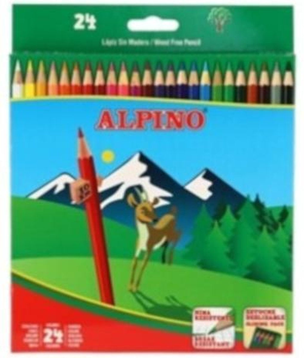 ALPINO- Kleurpotloden 17,5cm 24 stuks