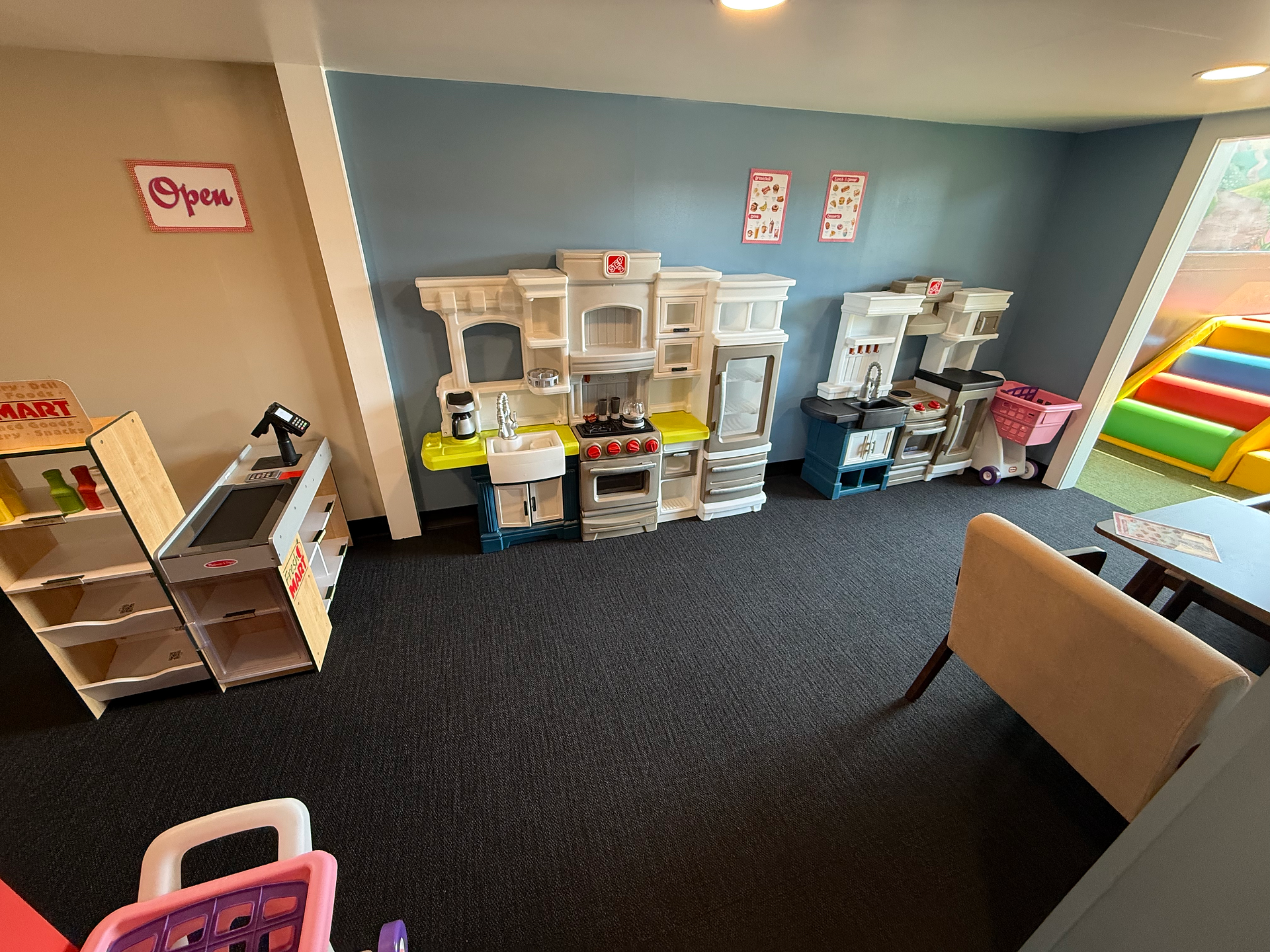 imaginative play kitchen at little explorers