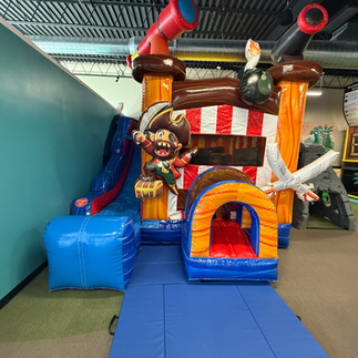 inflatable pirate ship at little explorers