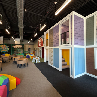 colorful indoor play space at little explorers adventure park in dublin, pa