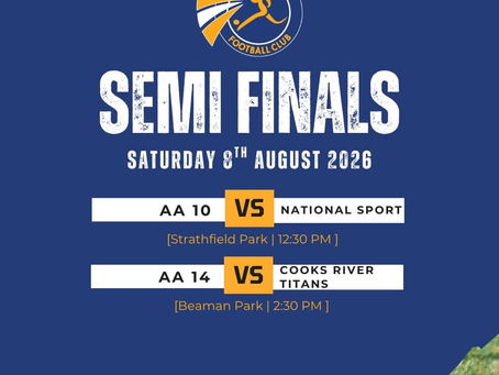 8 & 9 August 2026 Finals Matches