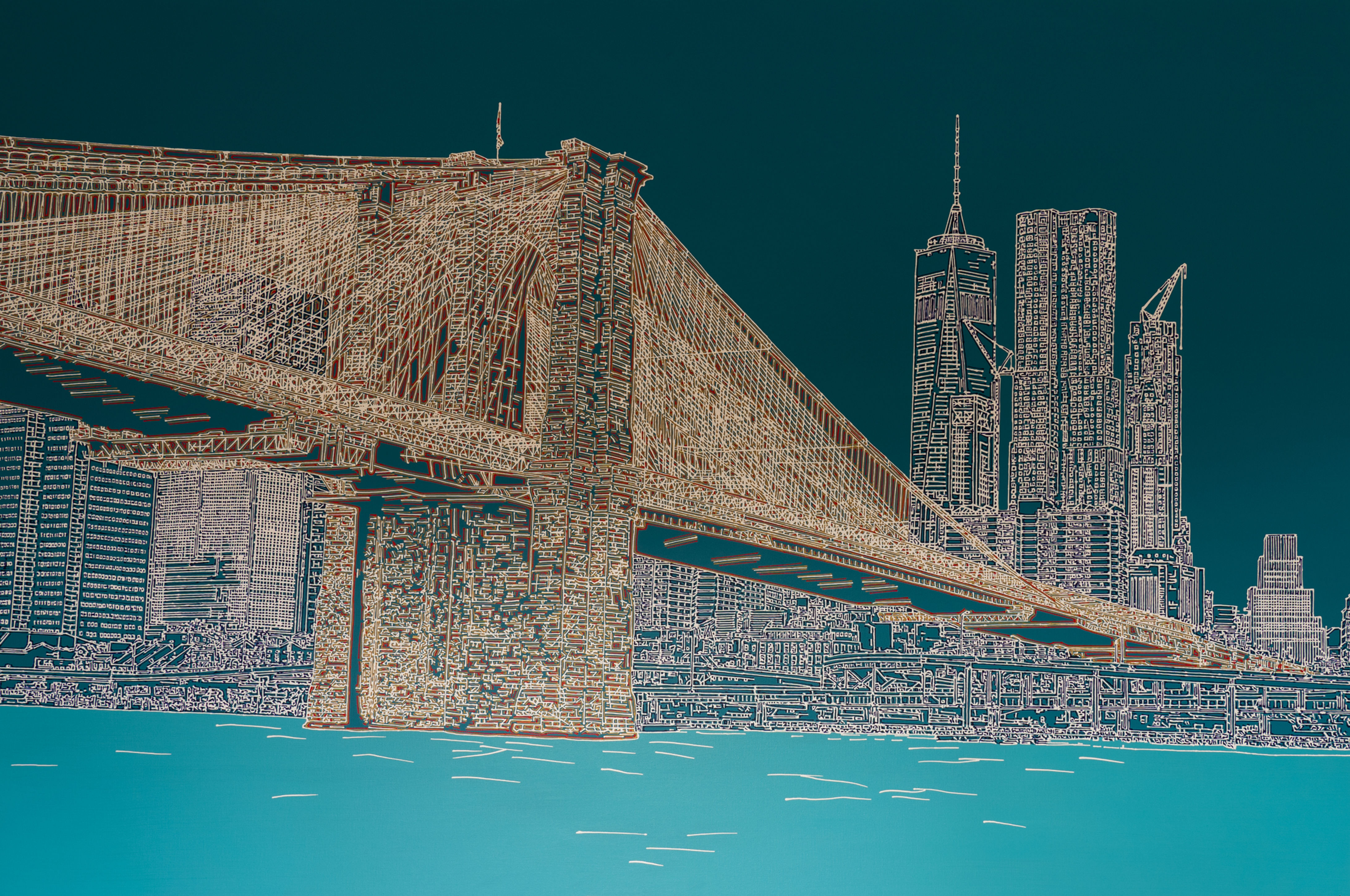 Brooklyn Bridge, New York 121x182cm