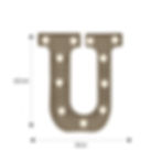 Miniatura: Lámpara Decorativa Letra "U" Gris