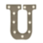 Miniatura: Lámpara Decorativa Letra "U" Gris