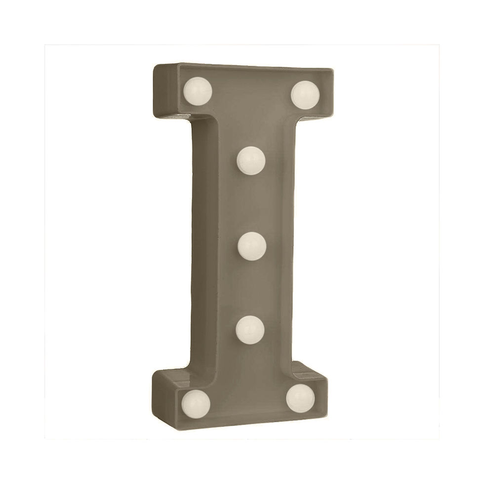 Miniatura: Lámpara Decorativa Letra "I" Gris