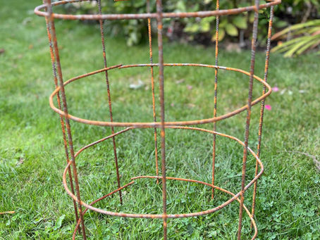 DIY - pionstøtter av armeringsmatter