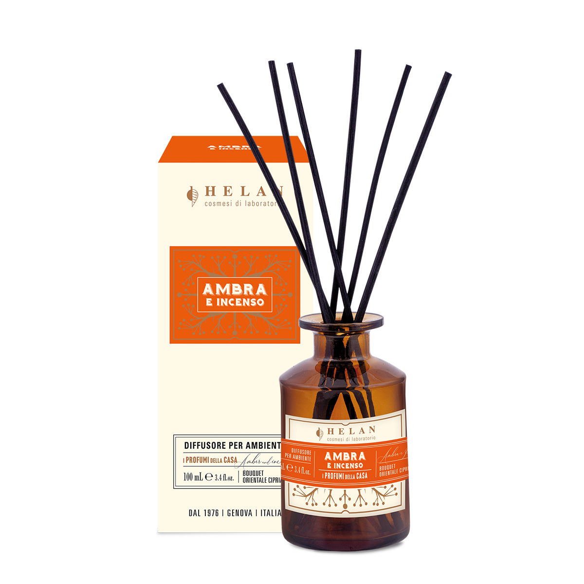 AMBRA E INCENSO Profumatore a bastoncini 100ml