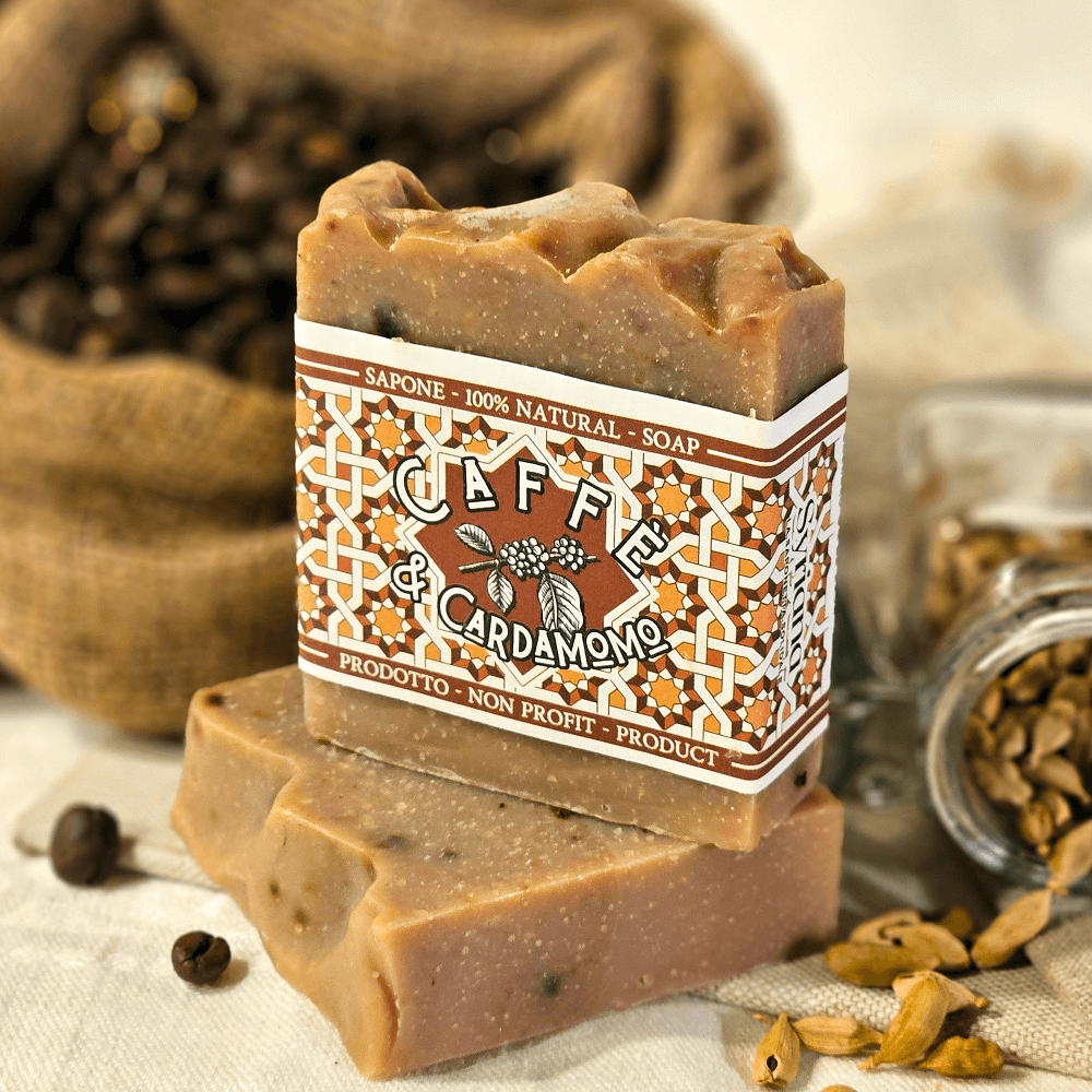 SAPONE DI ALEPPO Lavorato a freddo Caffè e Cardamomo 100gr