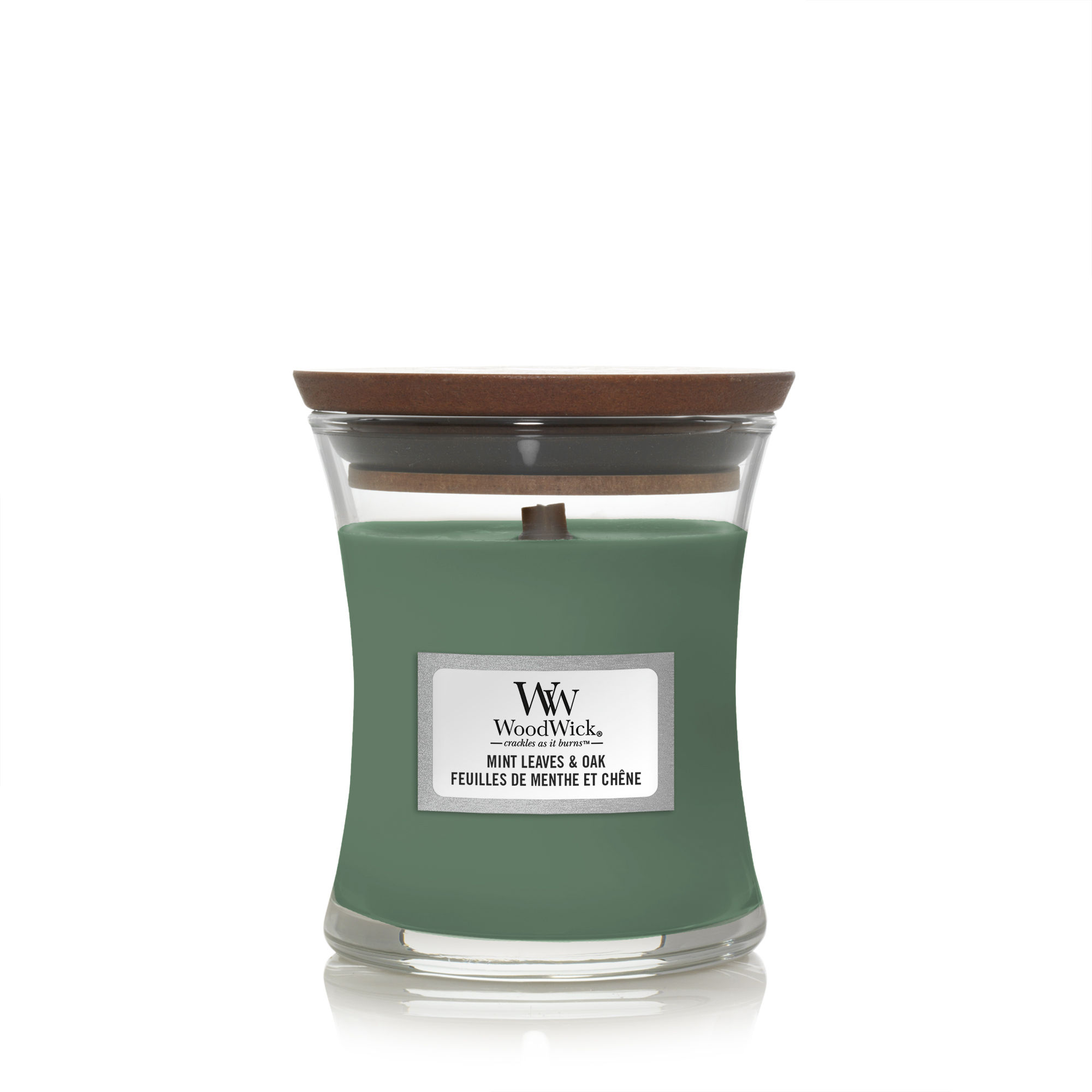 Candela Woodwick Mini Mint Leaves and Oak