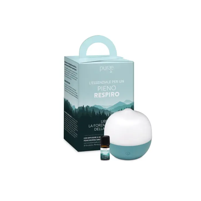 PURAE KIT DIFFUSORE PIENO RESPIRO + SINERGIA PIENO RESPIRO BALSAMICO 5 ML