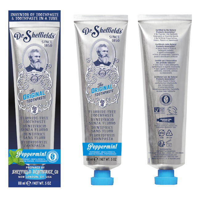 Dr. Sheffield's - dentifricio menta 140 g