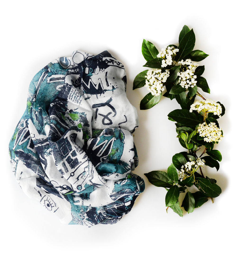 Foulard INNBAMBOO Basquiat
